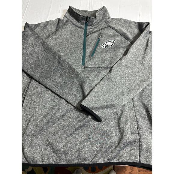 NFL Team Apparel: Philadelphia Eagles Women's 1/4 Zip Pullover Fleece Jacket 2XL - Picture 5 of 10